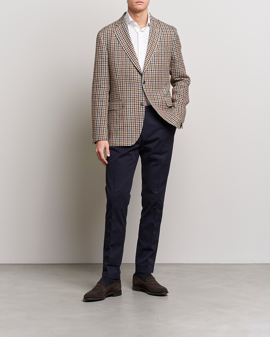 Men | Trousers | Oscar Jacobson | Danwick Cotton Trousers Navy