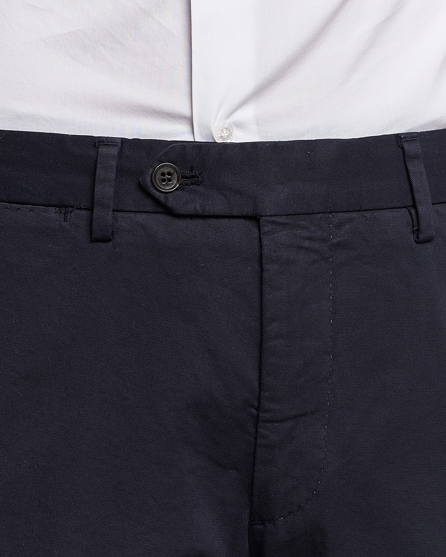 Men | Trousers | Oscar Jacobson | Danwick Cotton Trousers Navy