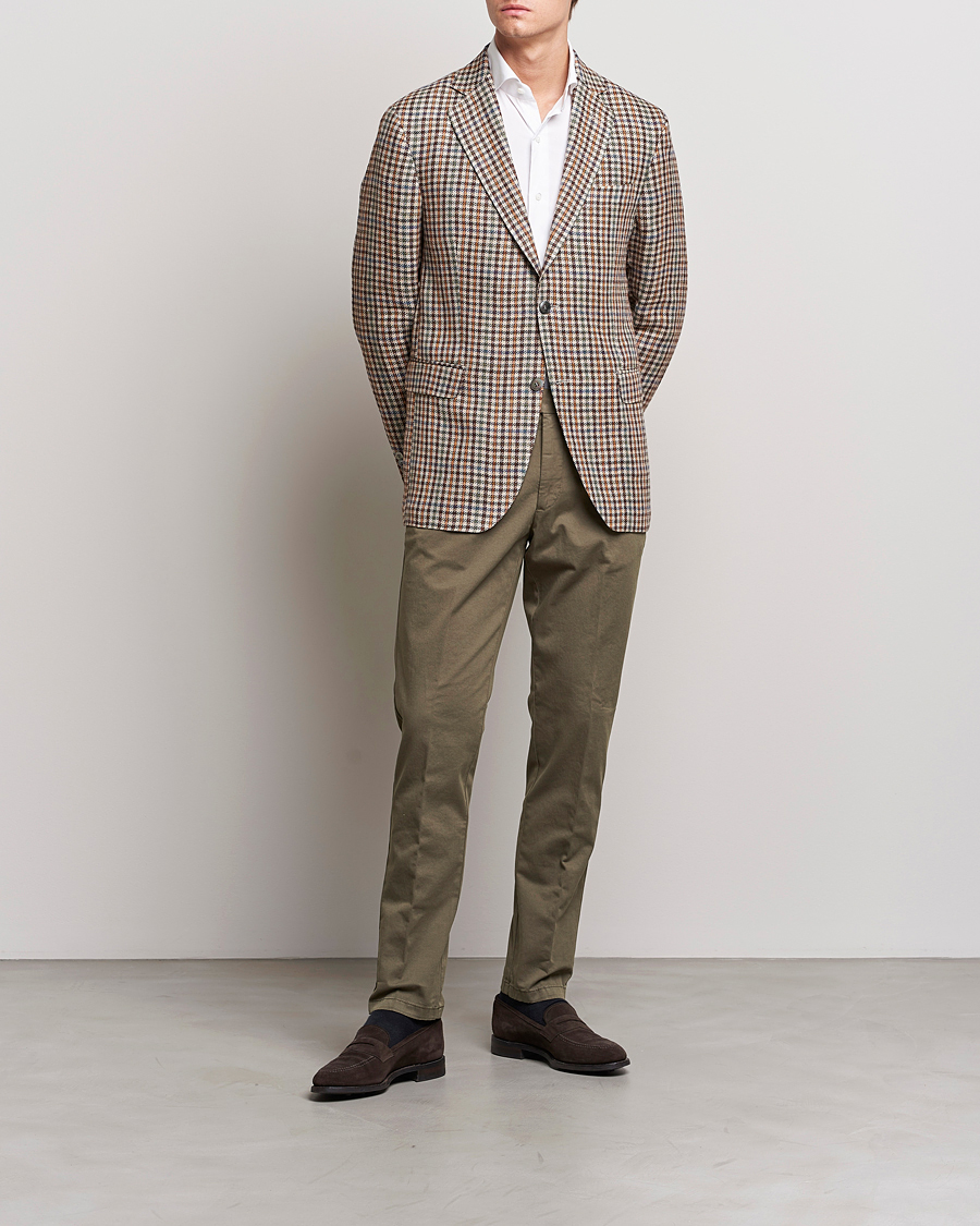 Men | Trousers | Oscar Jacobson | Danwick Cotton Trousers Olive