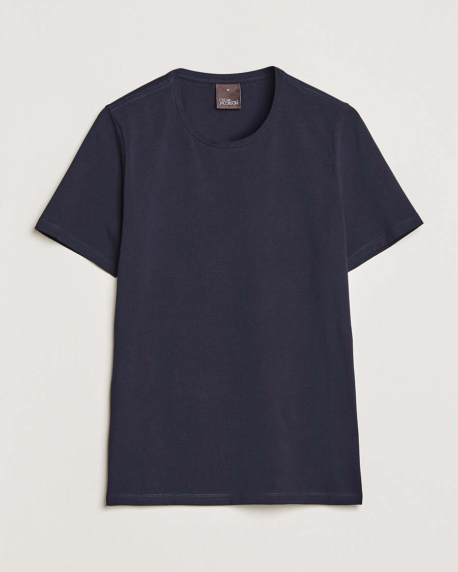 Men | T-Shirts | Oscar Jacobson | Kyran Cotton T-Shirt Navy