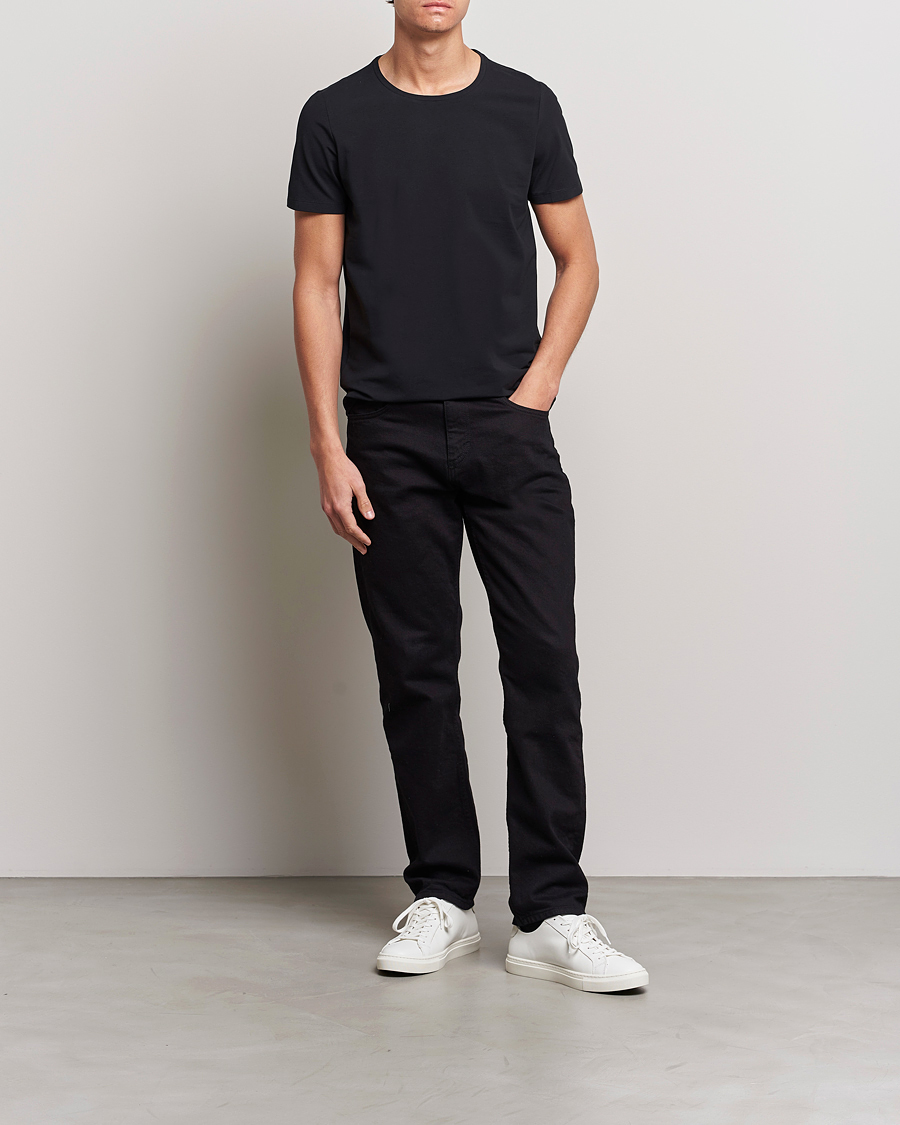 Men | T-Shirts | Oscar Jacobson | Kyran Cotton T-Shirt Black
