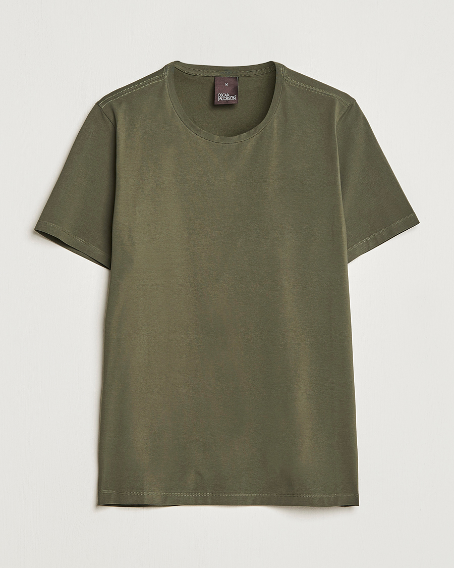 Men | T-Shirts | Oscar Jacobson | Kyran Cotton T-Shirt Green