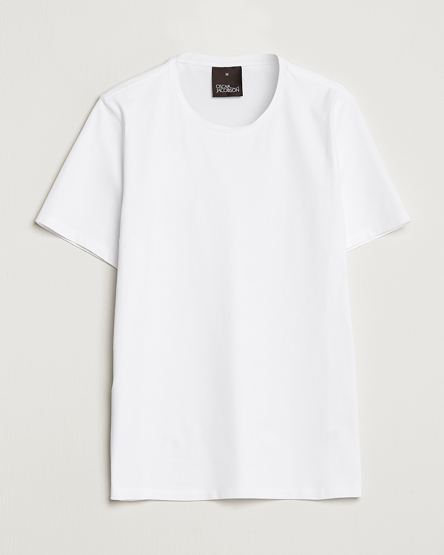Men | T-Shirts | Oscar Jacobson | Kyran Cotton T-Shirt White