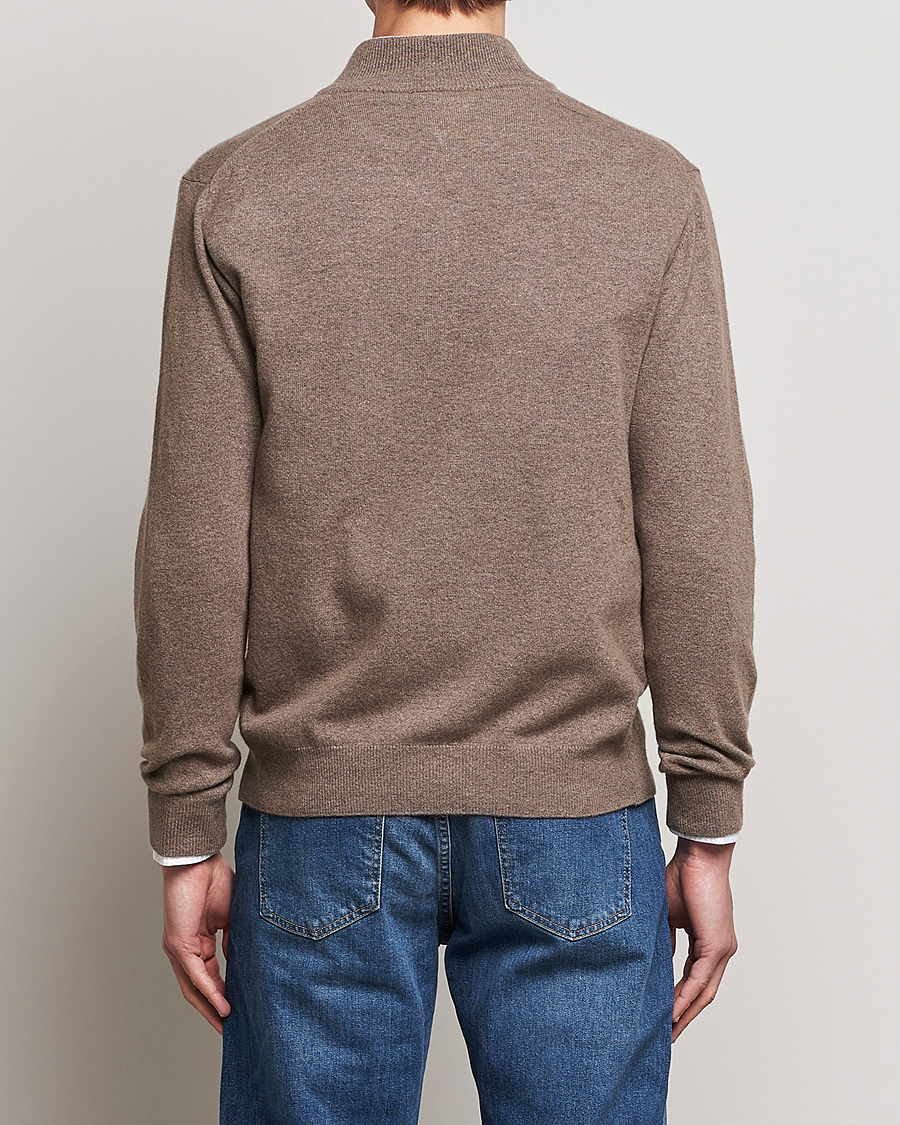 Men | Sweaters & Knitwear | Oscar Jacobson | Patton Wool Half-Zip Beige