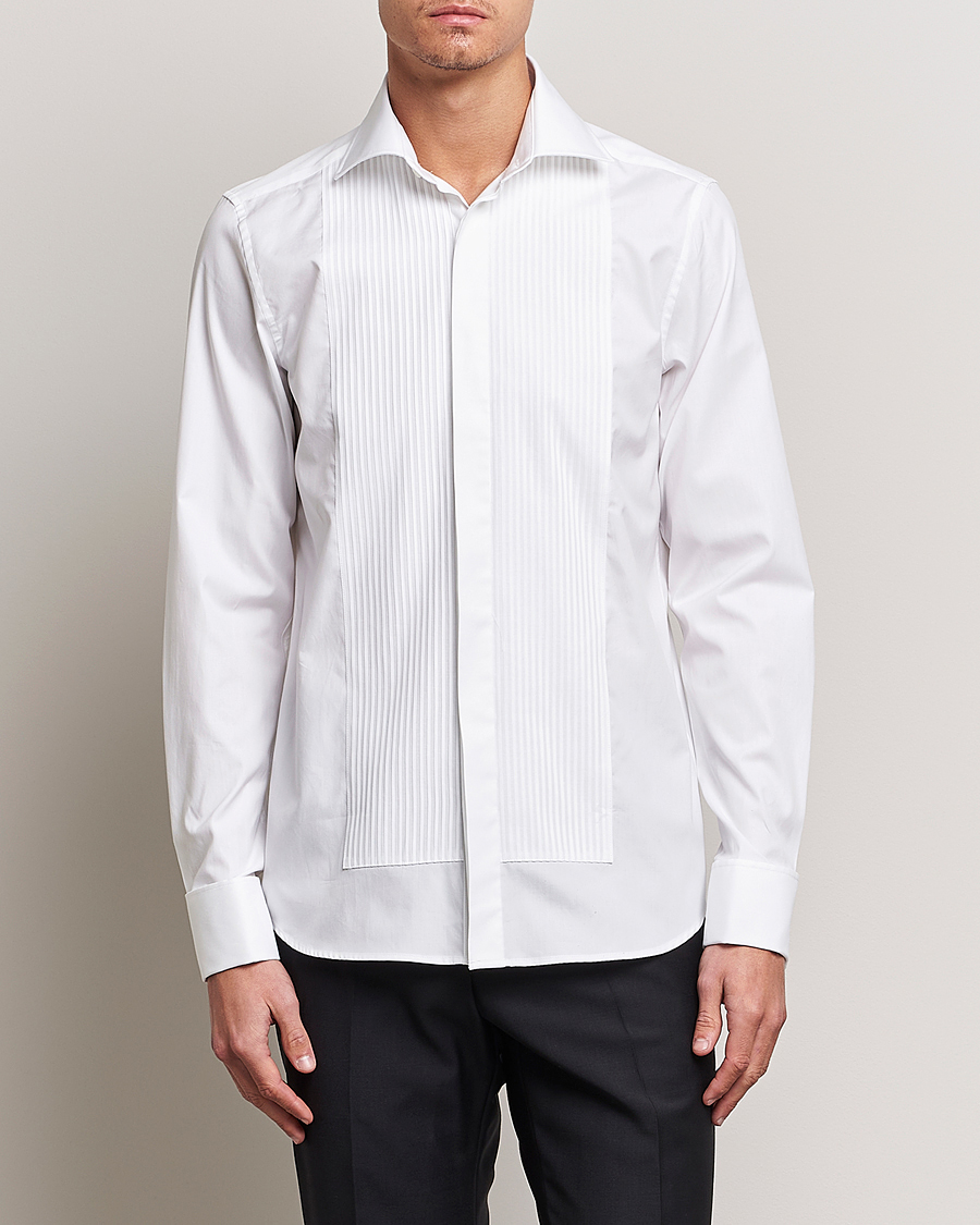 Men | Shirts | Oscar Jacobson | Slim Fit Cut Away Tuxedo Double Cuff White