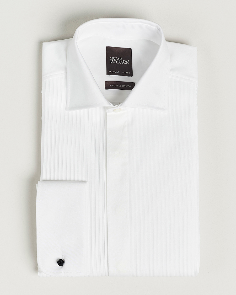 Men | Shirts | Oscar Jacobson | Reg Fit Cut Away Tuxedo Double Cuff White