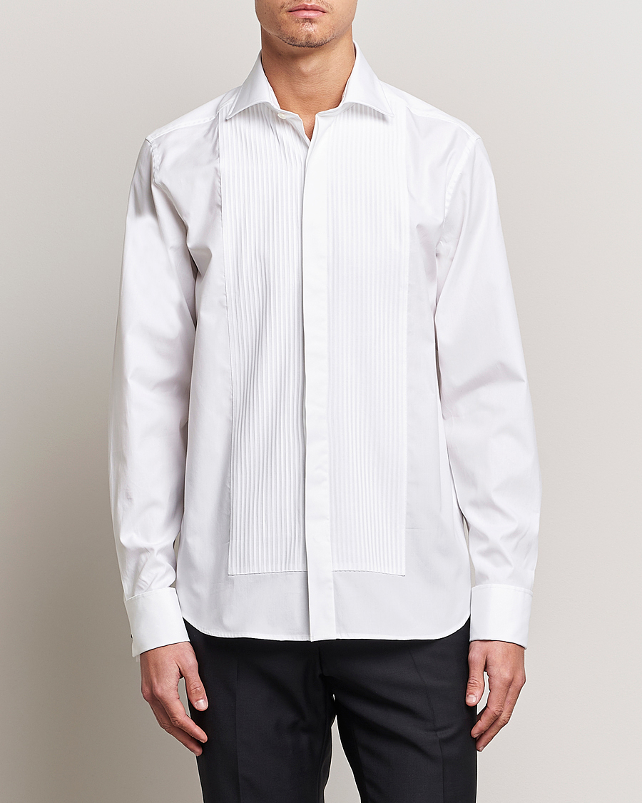 Men | Shirts | Oscar Jacobson | Reg Fit Cut Away Tuxedo Double Cuff White