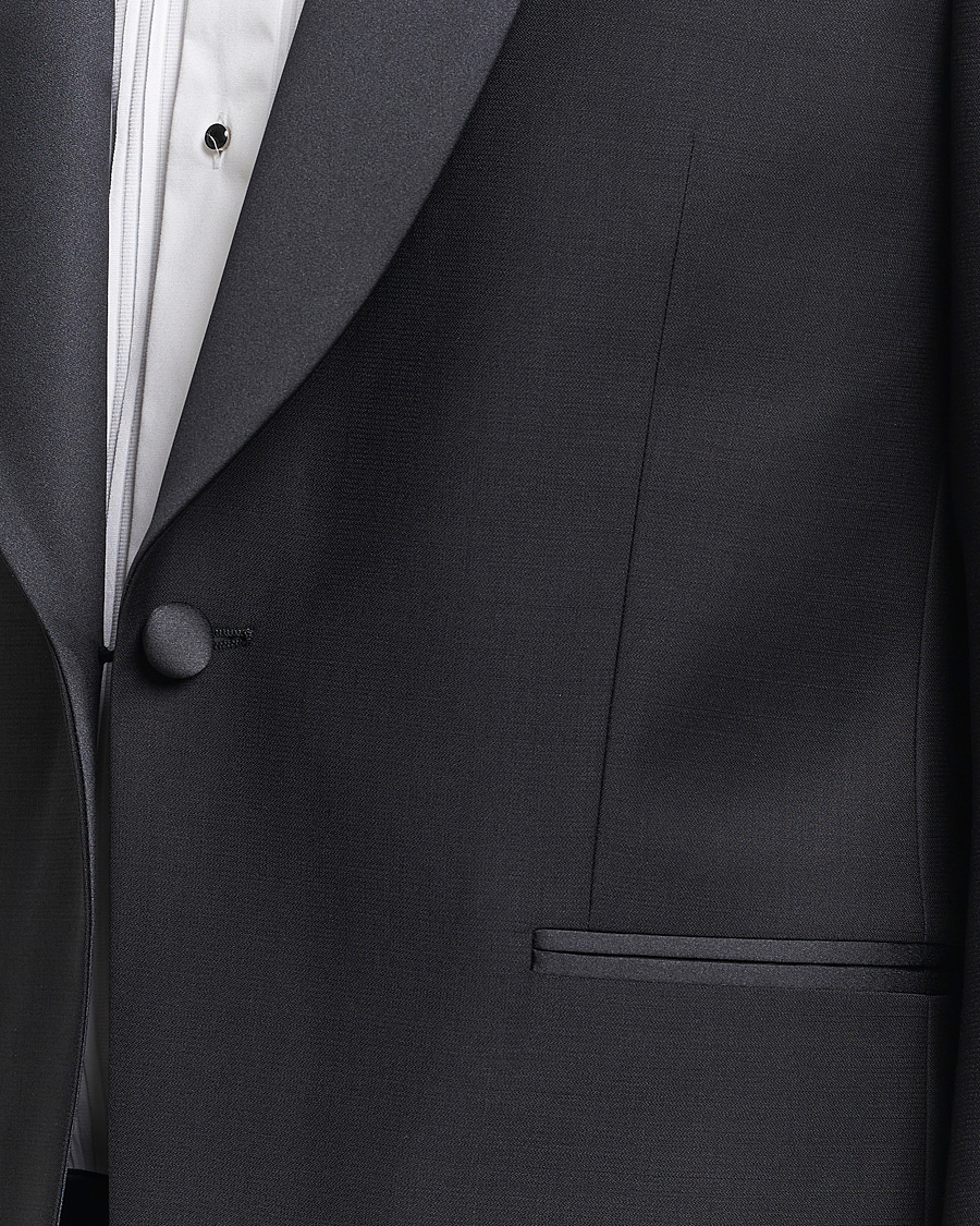 Men | Blazers | Oscar Jacobson | Figaro Wool Tuxedo Blazer Black