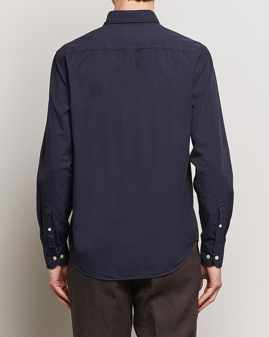 Men | Shirts | Oscar Jacobson | Reg Fit Wide Spread Collar Twill Night Blue