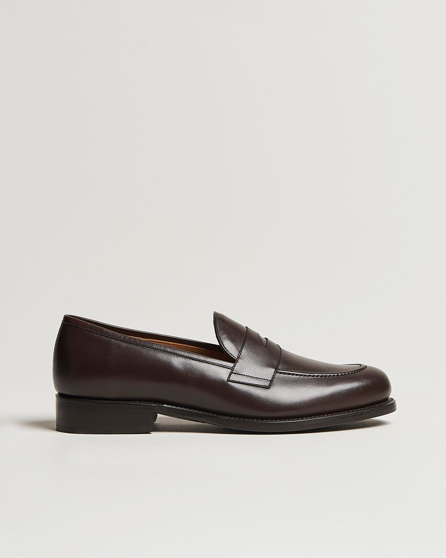 Men | Loafers | Oscar Jacobson | Penny Loafers Dark Mud Brown