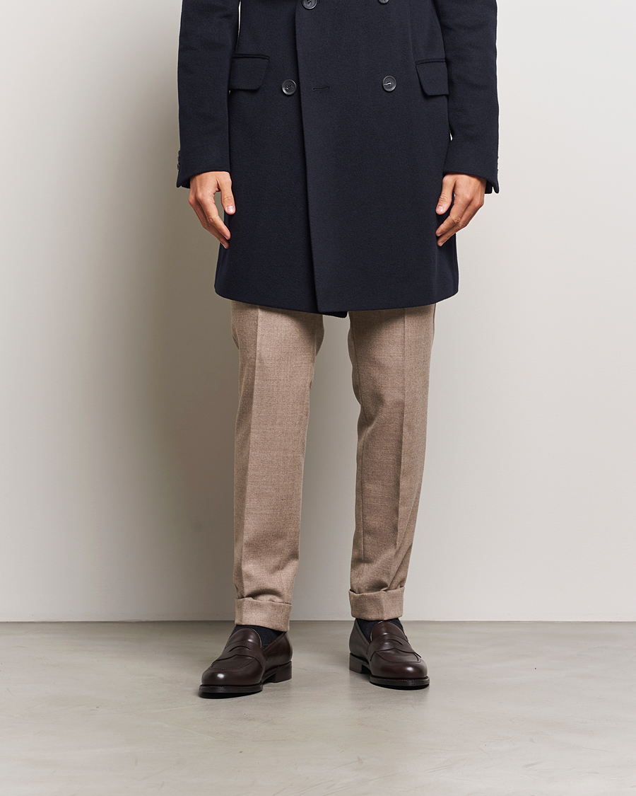 Men | Loafers | Oscar Jacobson | Penny Loafers Dark Mud Brown