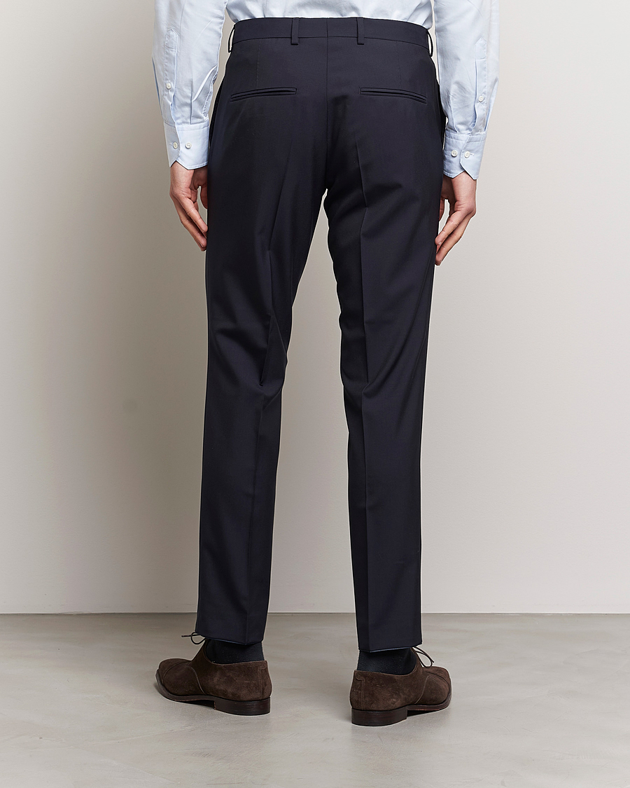 Men | Trousers | Oscar Jacobson | Denz Wool Trousers Navy
