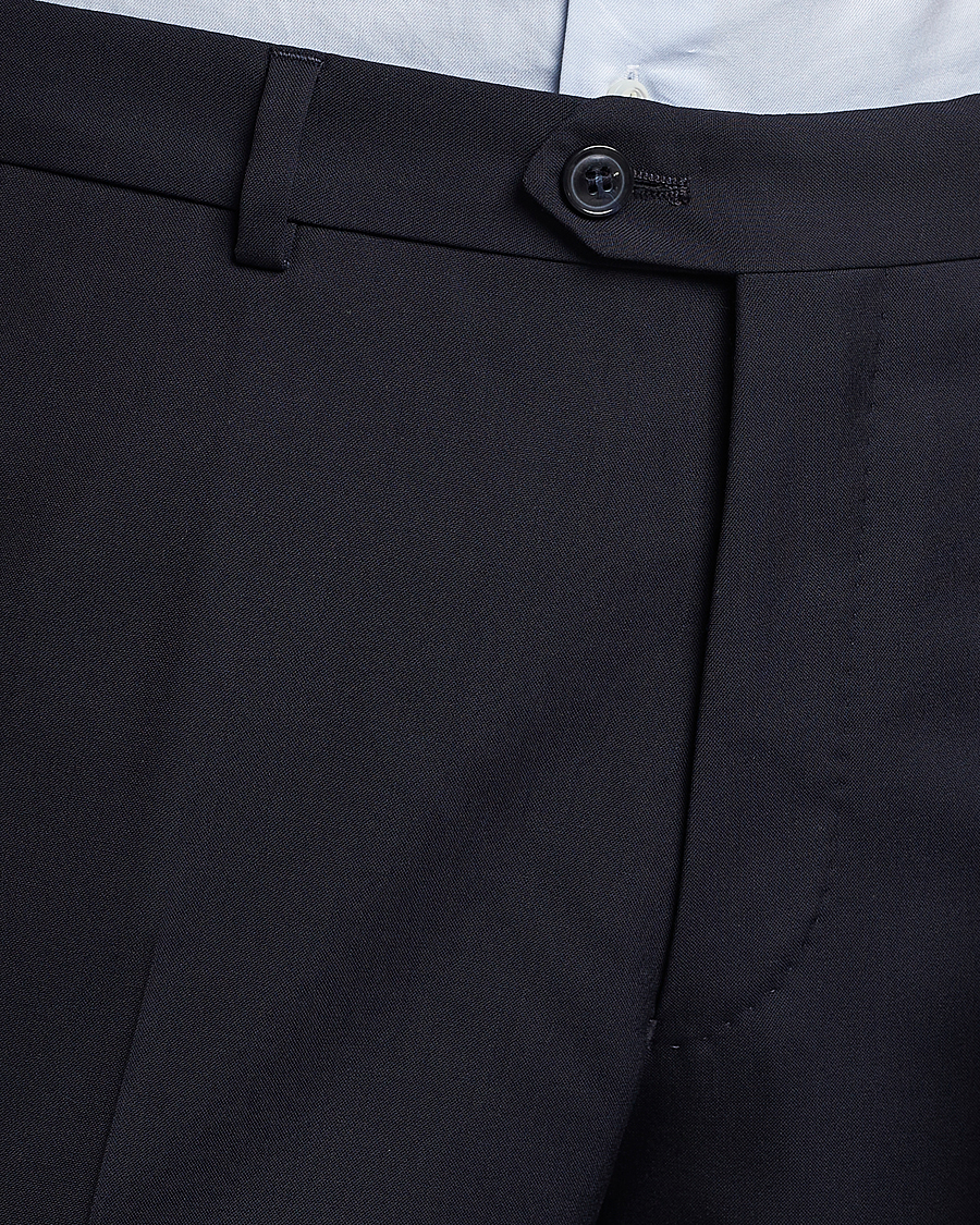 Men | Trousers | Oscar Jacobson | Denz Wool Trousers Navy