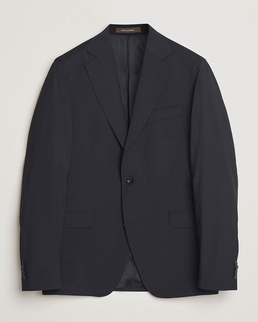 Men | Blazers | Oscar Jacobson | Ego Wool Blend Blazer Black