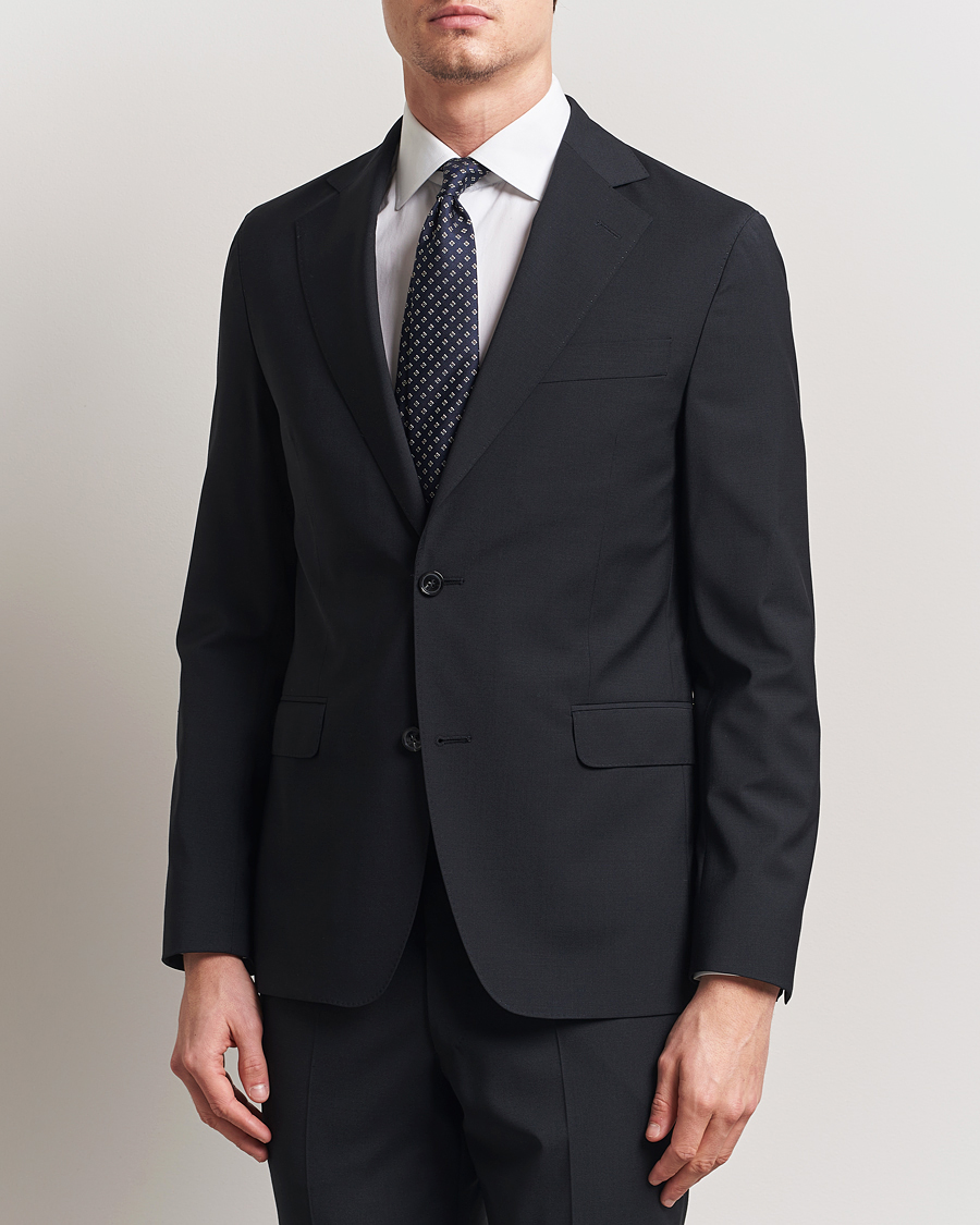 Men | Blazers | Oscar Jacobson | Ego Wool Blend Blazer Black