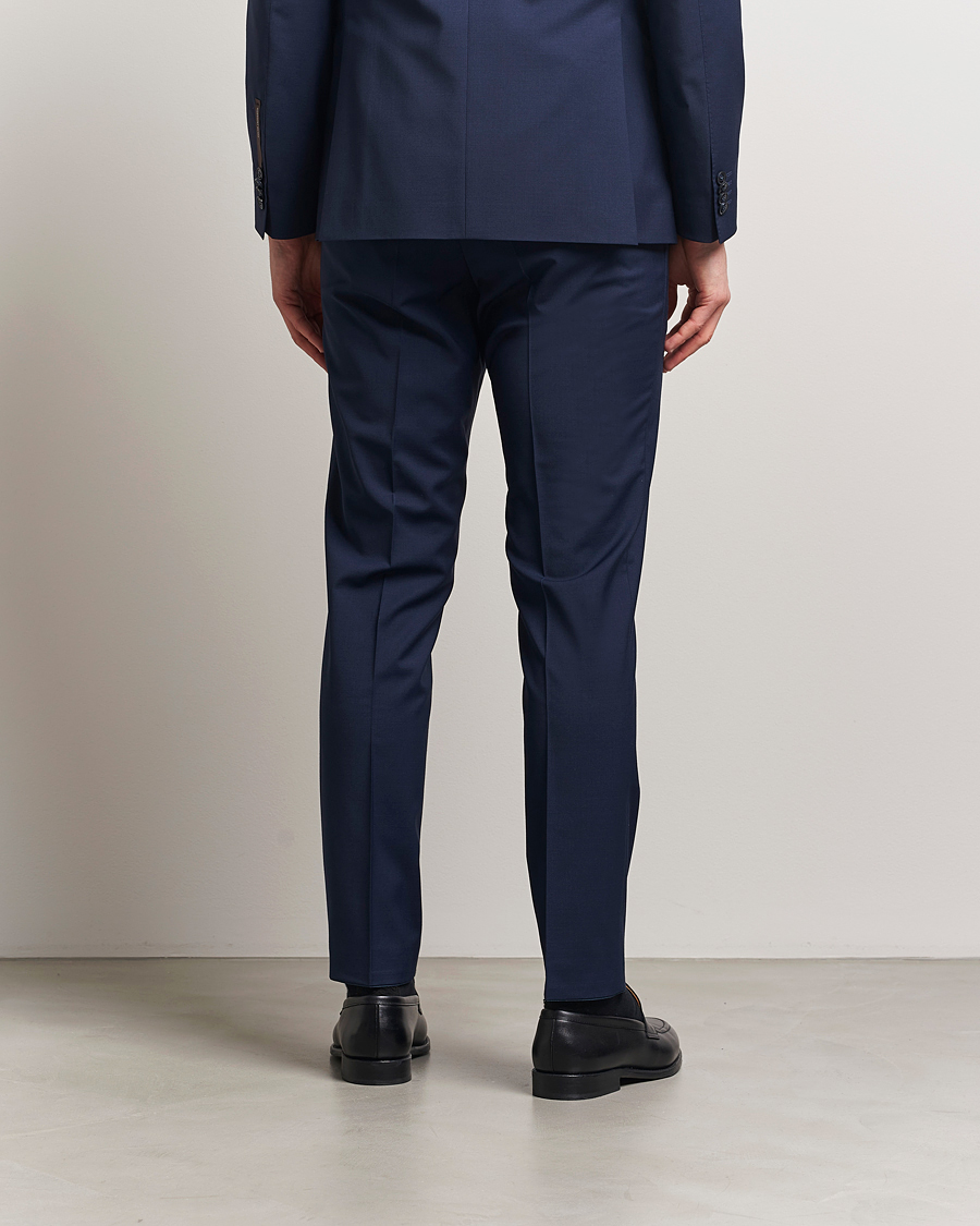 Men | Trousers | Oscar Jacobson | Denz Wool Blend Trousers Navy