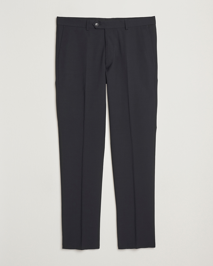 Men | Trousers | Oscar Jacobson | Denz Wool Blend Trousers Black