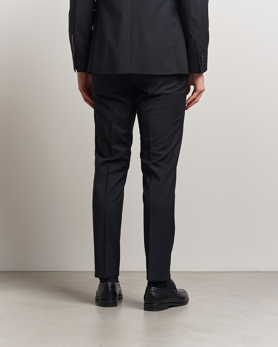 Men | Trousers | Oscar Jacobson | Denz Wool Blend Trousers Black