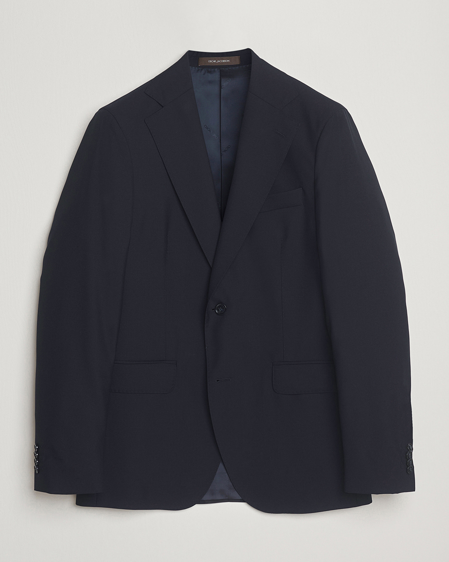 Men | Blazers | Oscar Jacobson | Ego Wool Blazer Navy