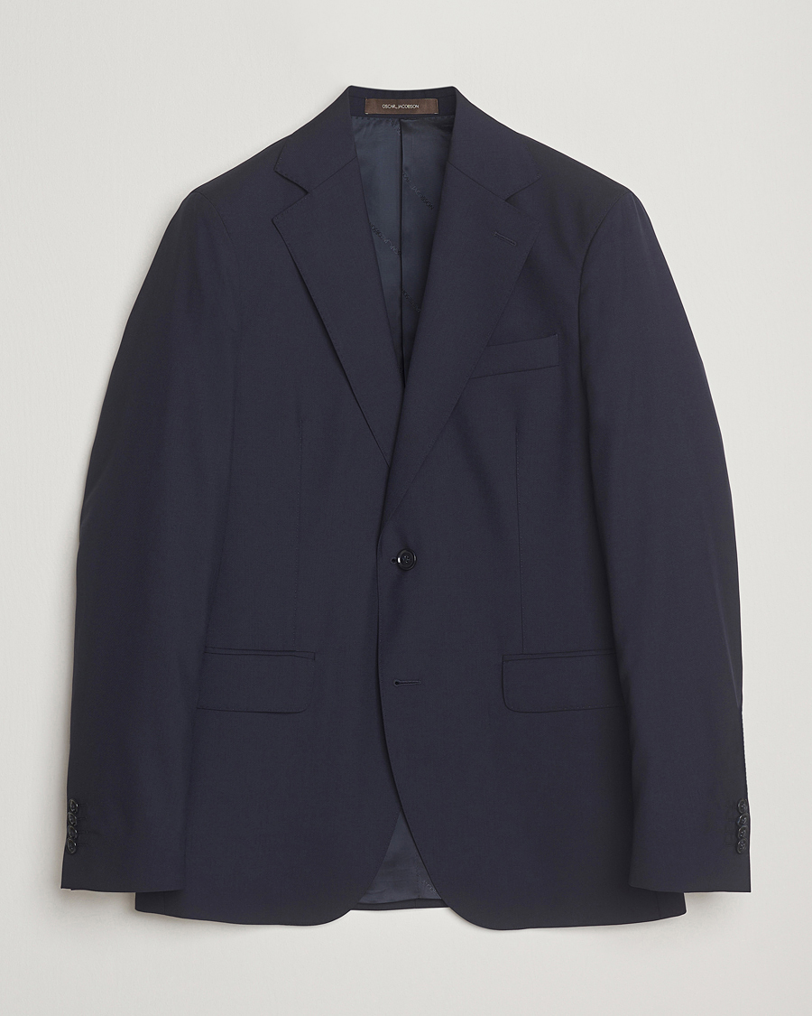 Men | Blazers | Oscar Jacobson | Ego Wool Blazer Blue