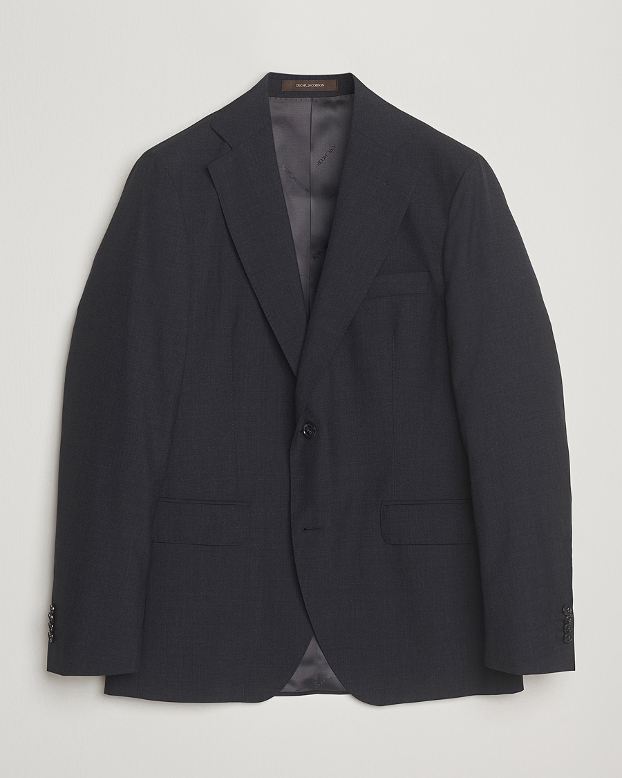 Men | Blazers | Oscar Jacobson | Fogerty Wool Blazer Grey