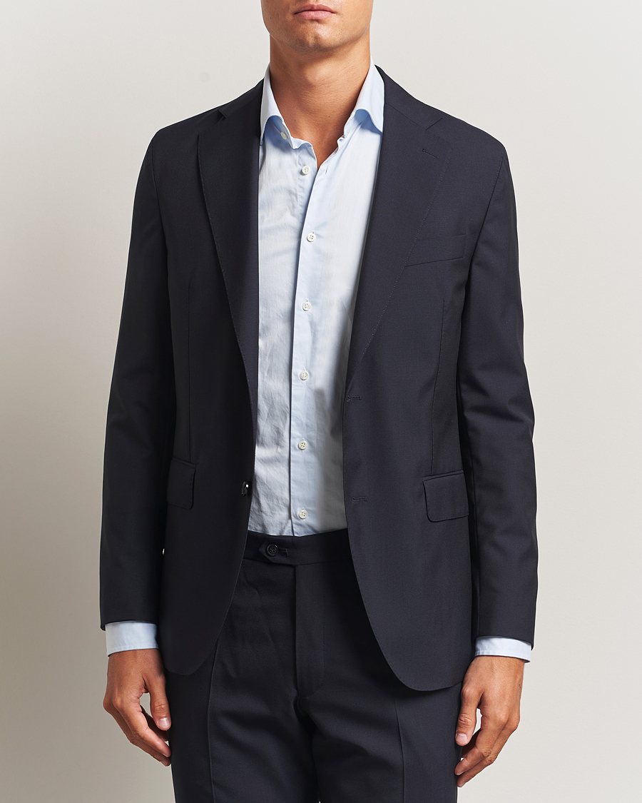 Men | Blazers | Oscar Jacobson | Fogerty Wool Blazer Navy