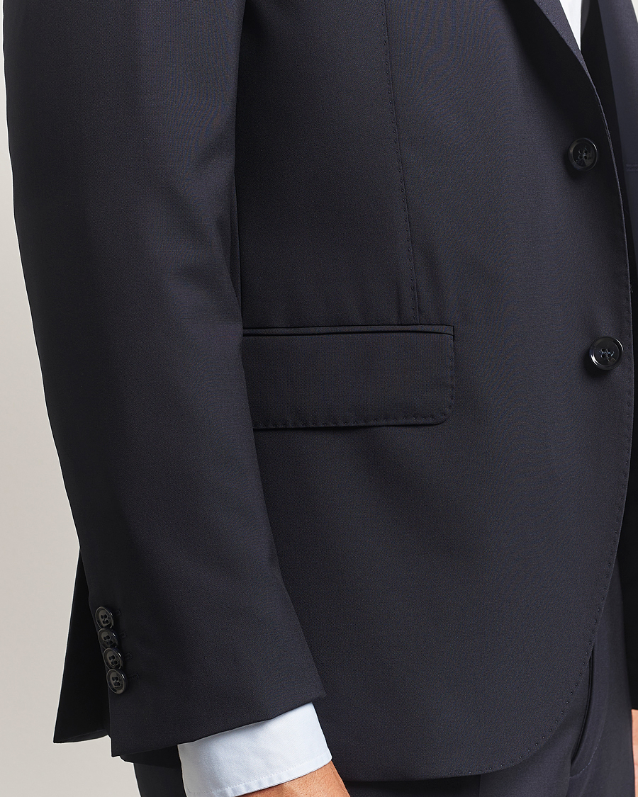 Men | Blazers | Oscar Jacobson | Fogerty Wool Blazer Navy