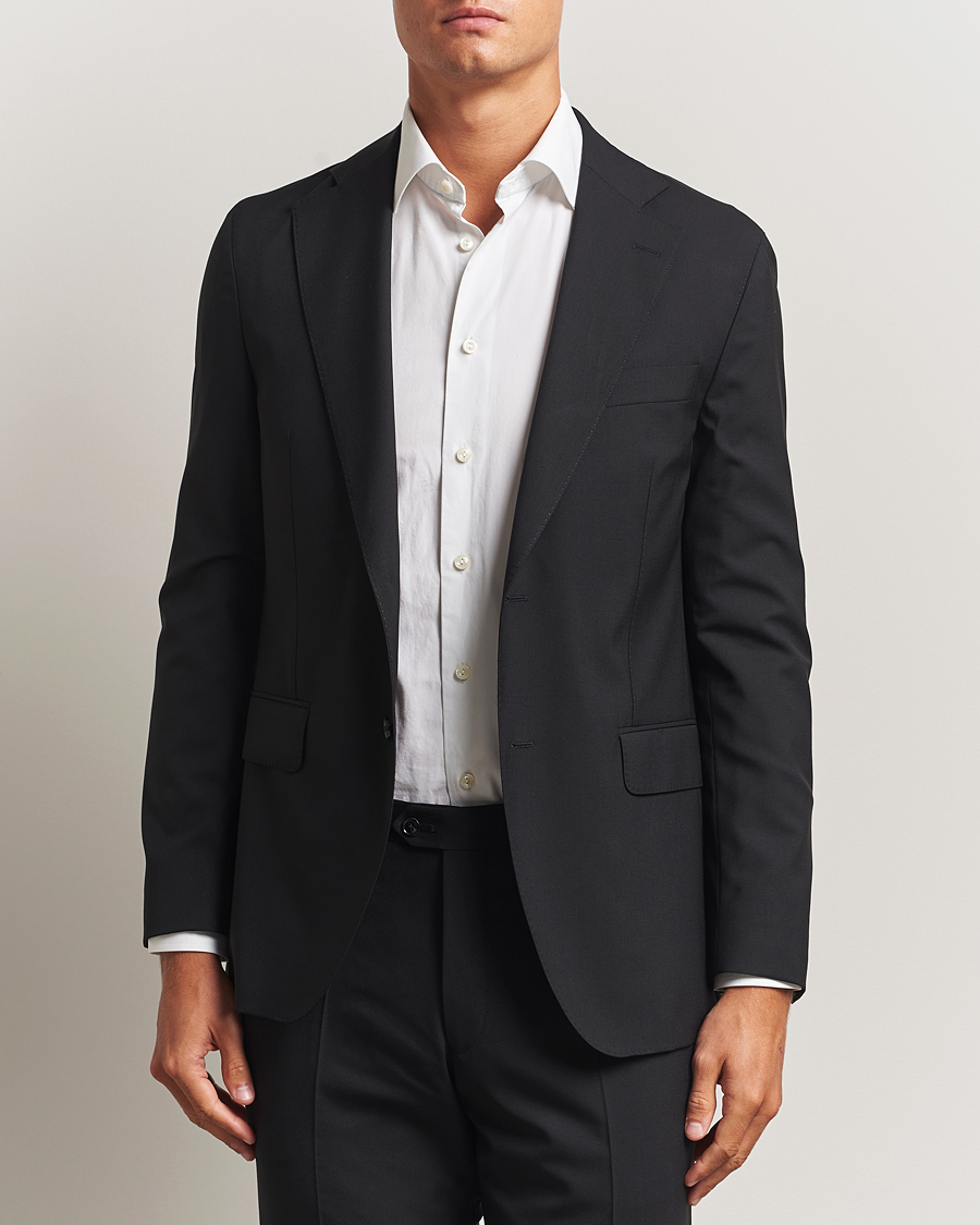 Men | Blazers | Oscar Jacobson | Fogerty Wool Blazer Black