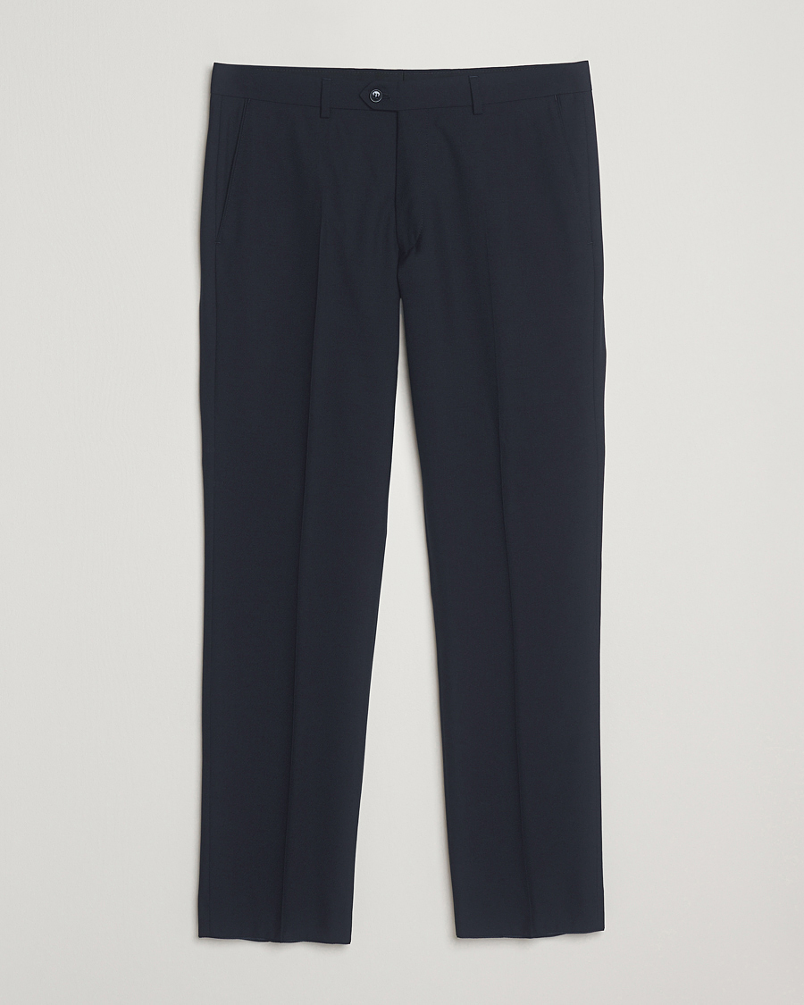 Men | Trousers | Oscar Jacobson | Dandy Wool Trousers Navy