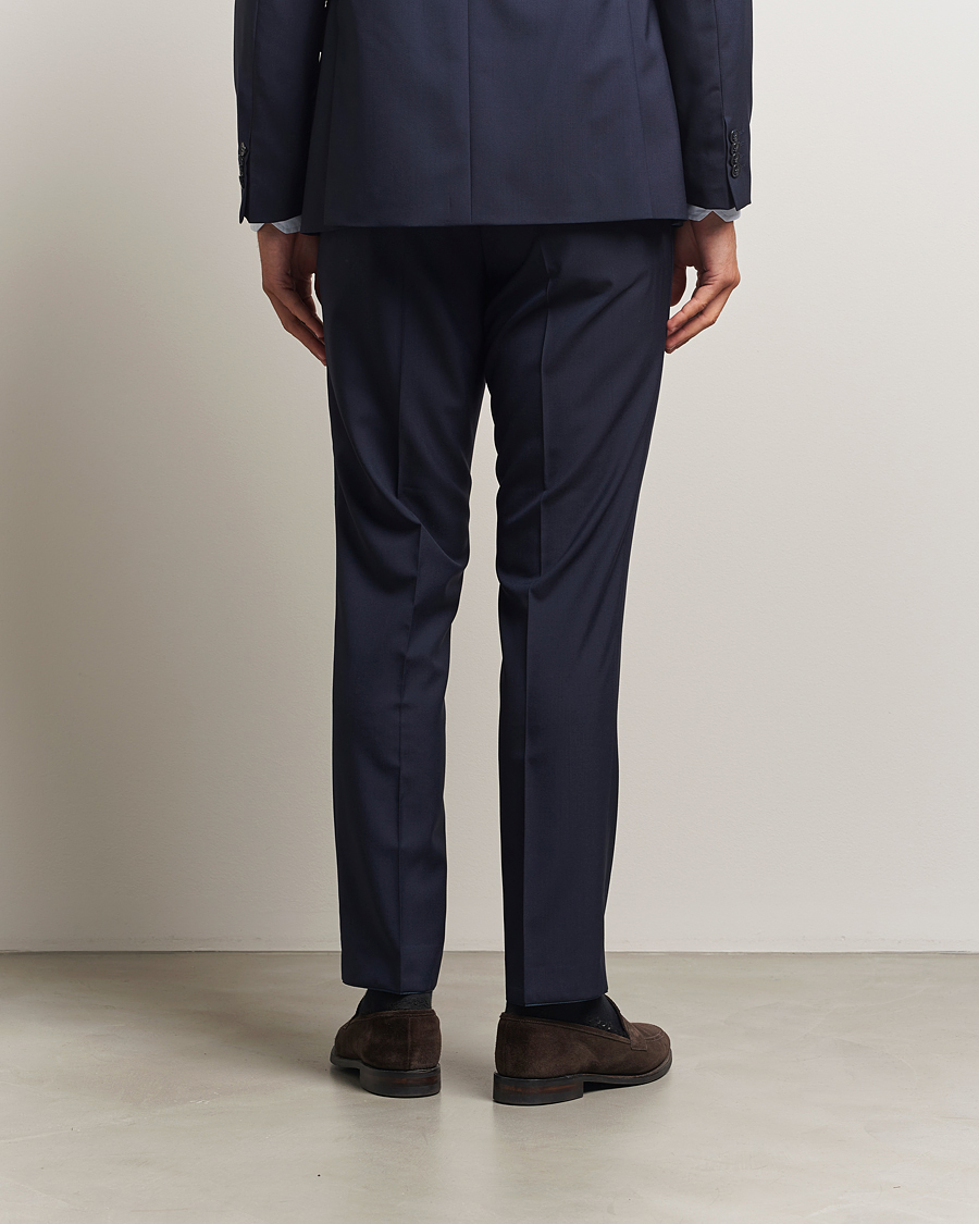 Men | Trousers | Oscar Jacobson | Dandy Wool Trousers Blue