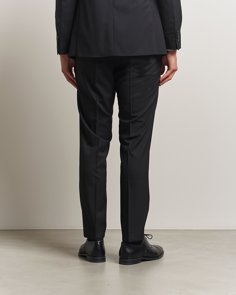 Men | Trousers | Oscar Jacobson | Dandy Wool Trousers Black
