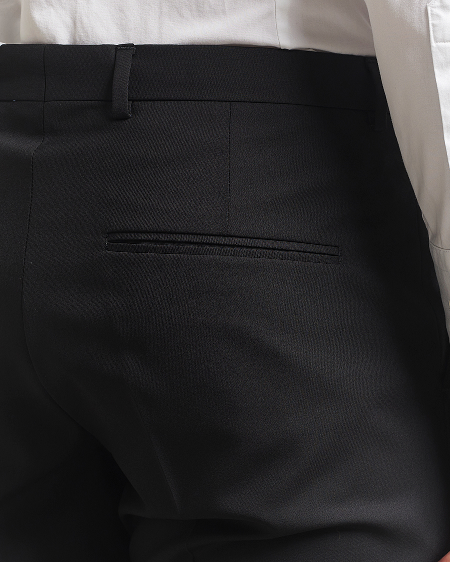 Men | Trousers | Oscar Jacobson | Dandy Wool Trousers Black