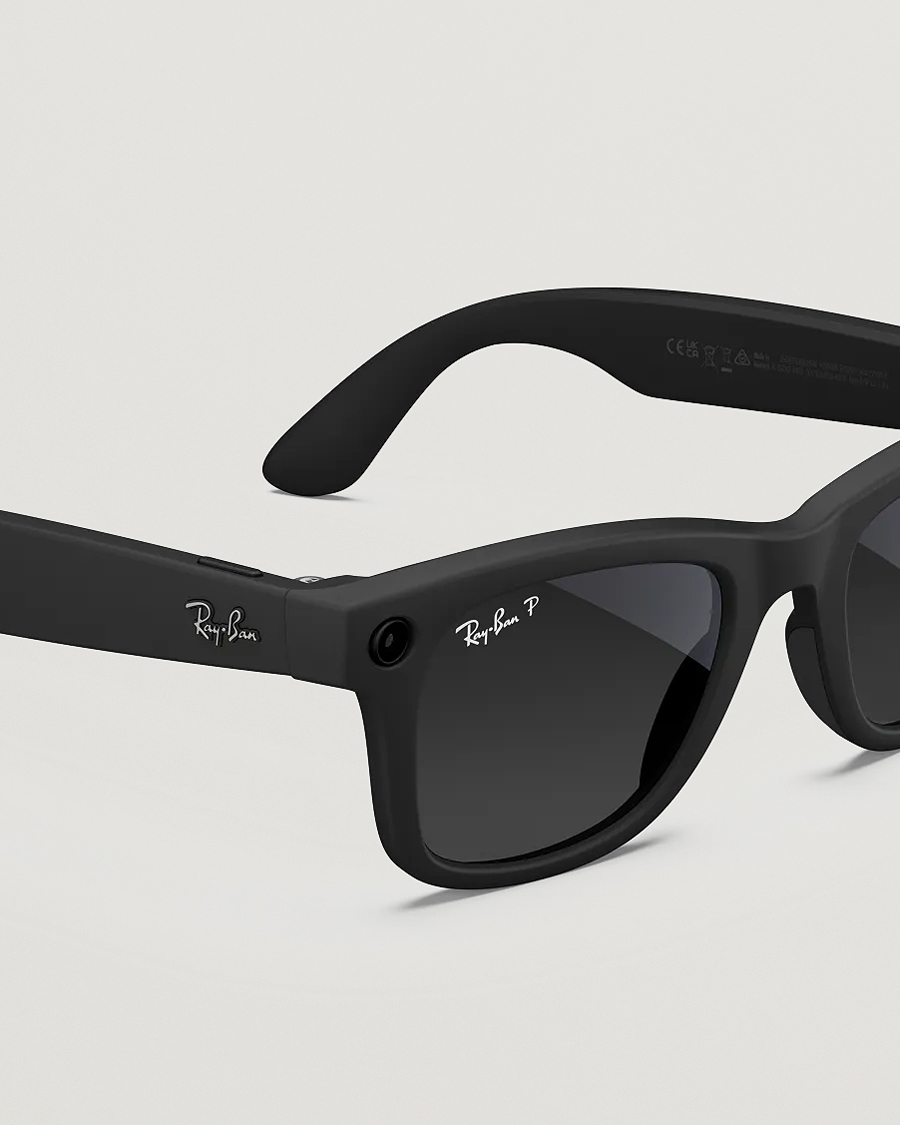Men | Sunglasses | Ray-Ban | Wayfarer Meta 53 Sunglasses Matte Black