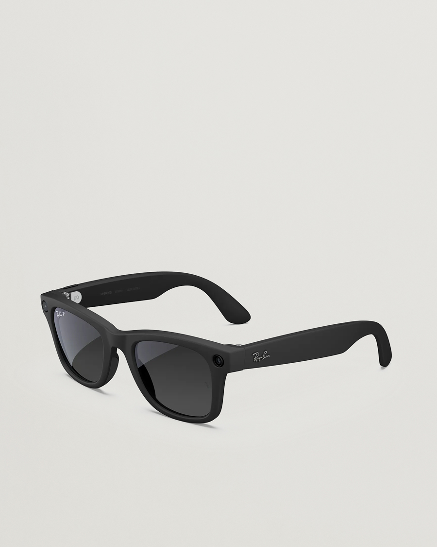 Men | Sunglasses | Ray-Ban | Wayfarer Meta 53 Sunglasses Matte Black