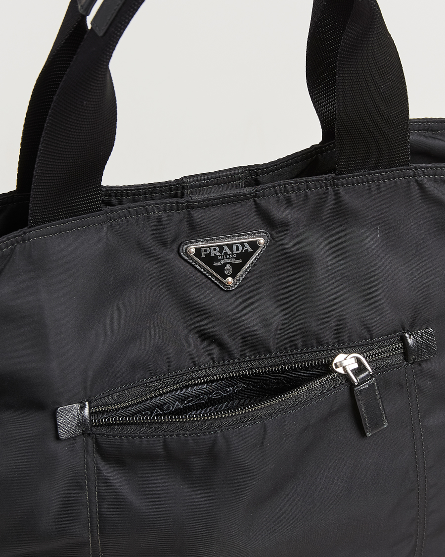 Prada Pre-Owned 2 Way Boston Bag Tessuto Nylon Black at CareOfCarl.com