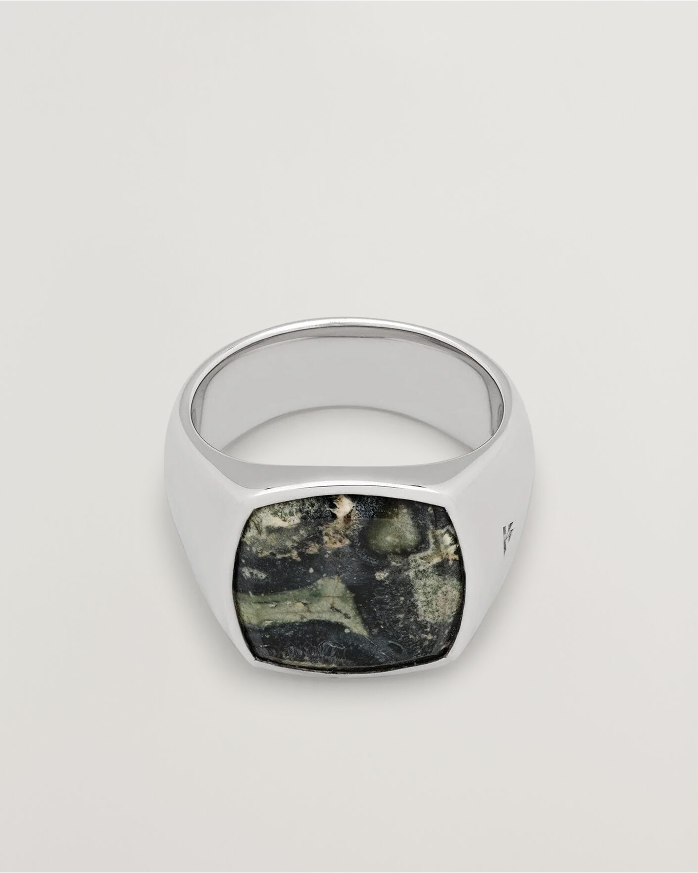 Men | Jewellery | Tom Wood | Cushion Ring Kambaba Silver