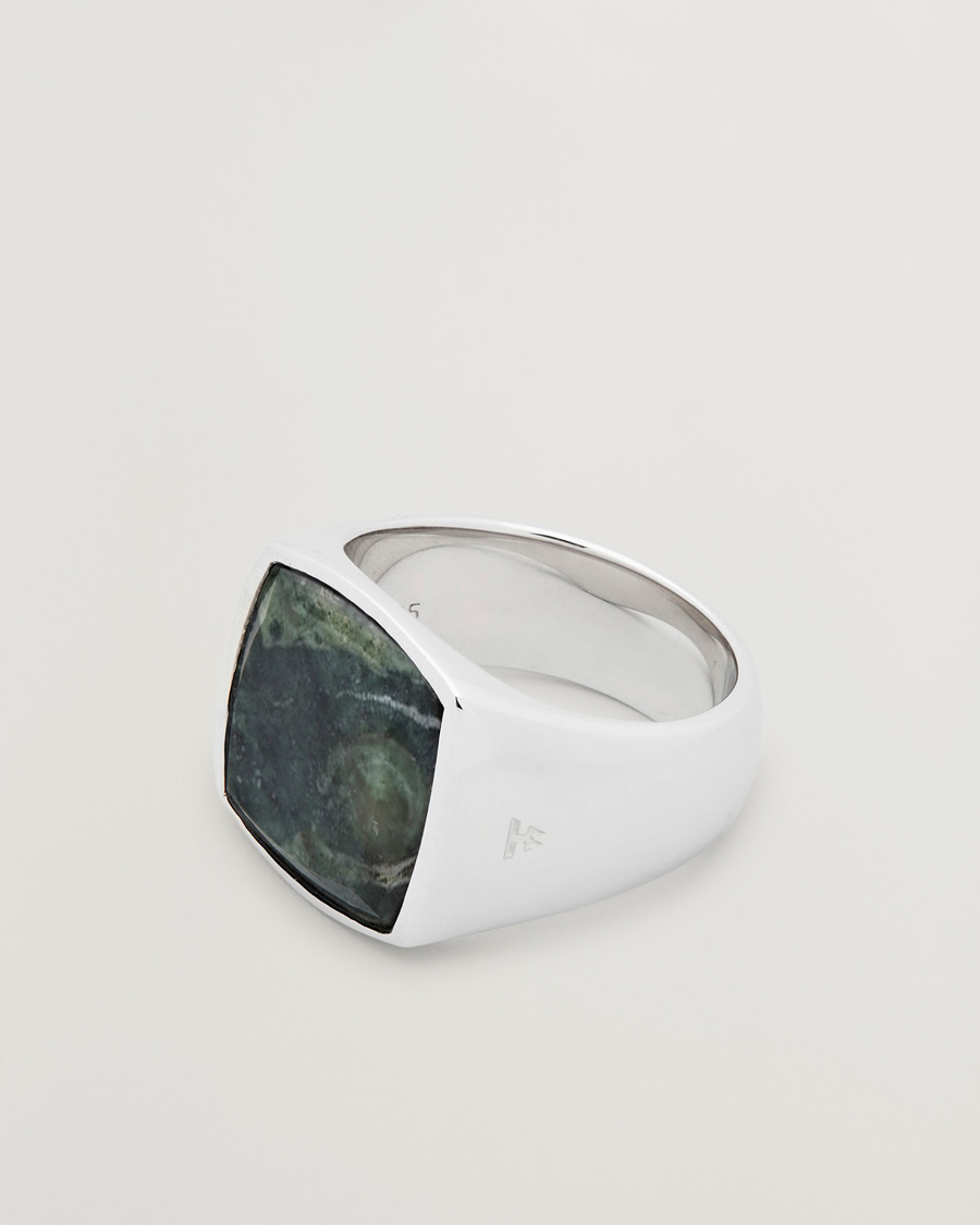 Men | Jewellery | Tom Wood | Cushion Ring Kambaba Silver