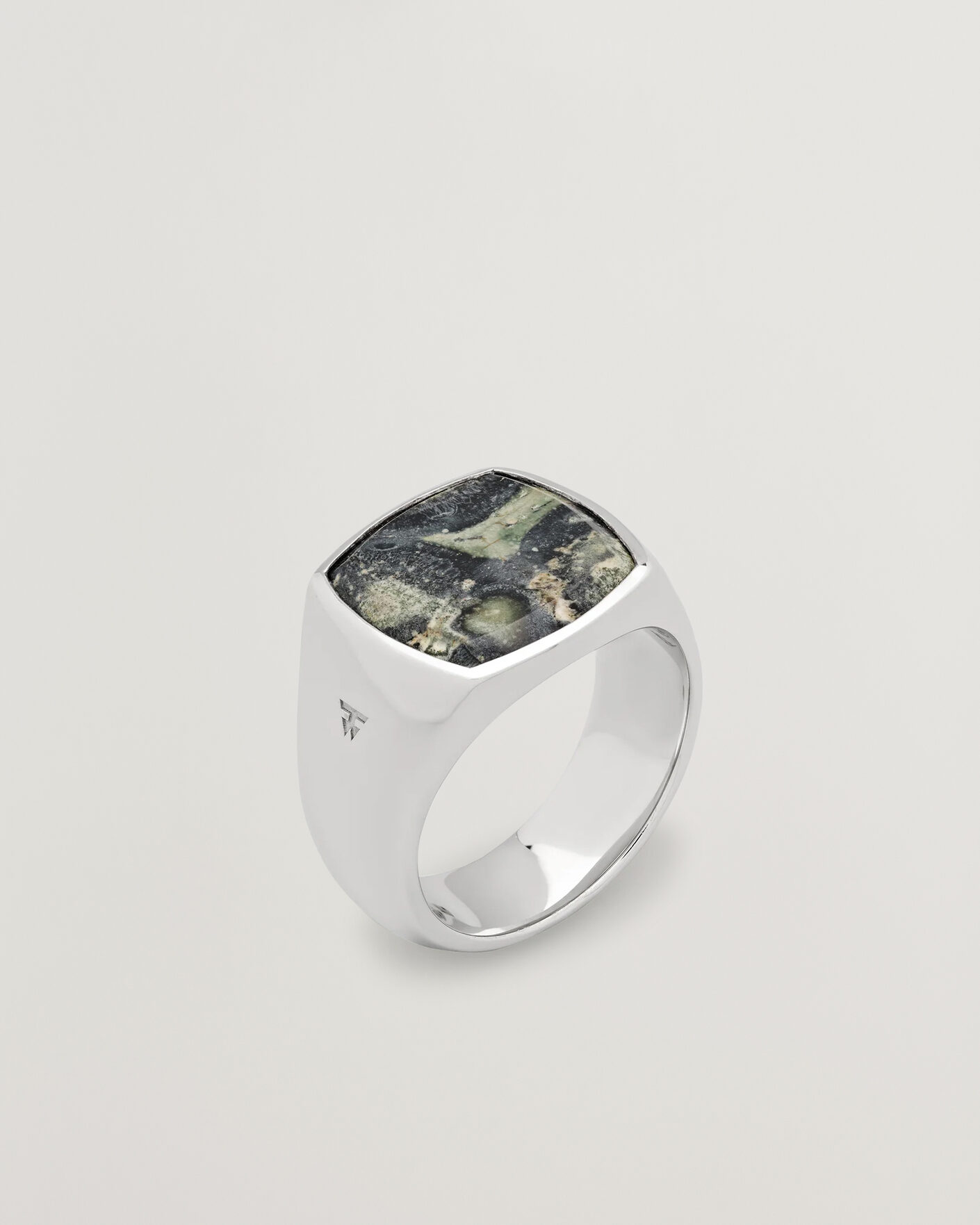 Men | Jewellery | Tom Wood | Cushion Ring Kambaba Silver