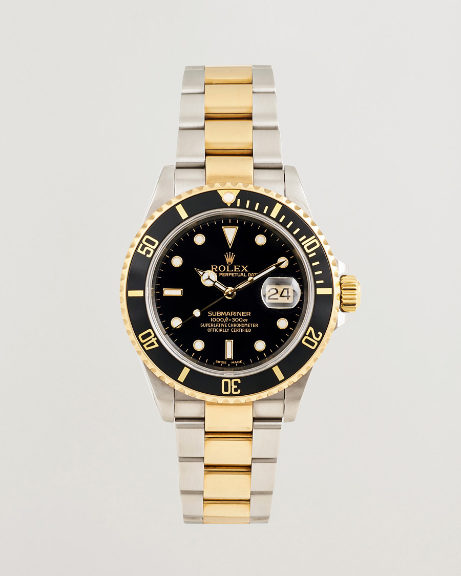 Rolex Pre-Owned Submariner Oyster Perpetual Two Tone Black at