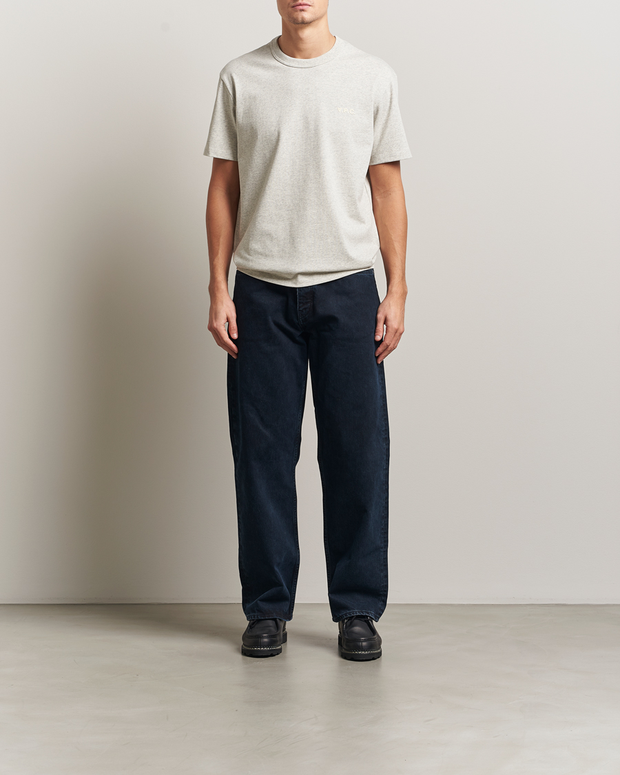 Men | T-Shirts | A.P.C. | Boxy Fit Petit VPC T-Shirt Mastic Chine