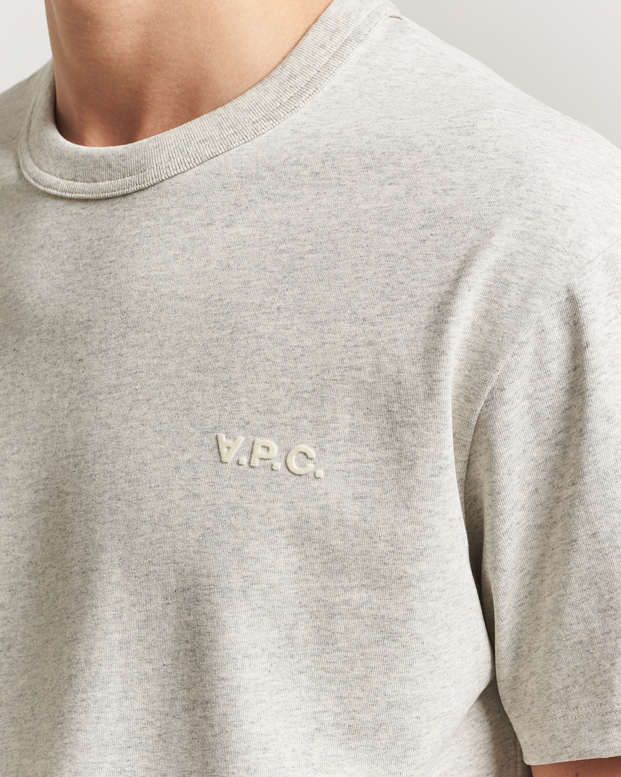Men | T-Shirts | A.P.C. | Boxy Fit Petit VPC T-Shirt Mastic Chine