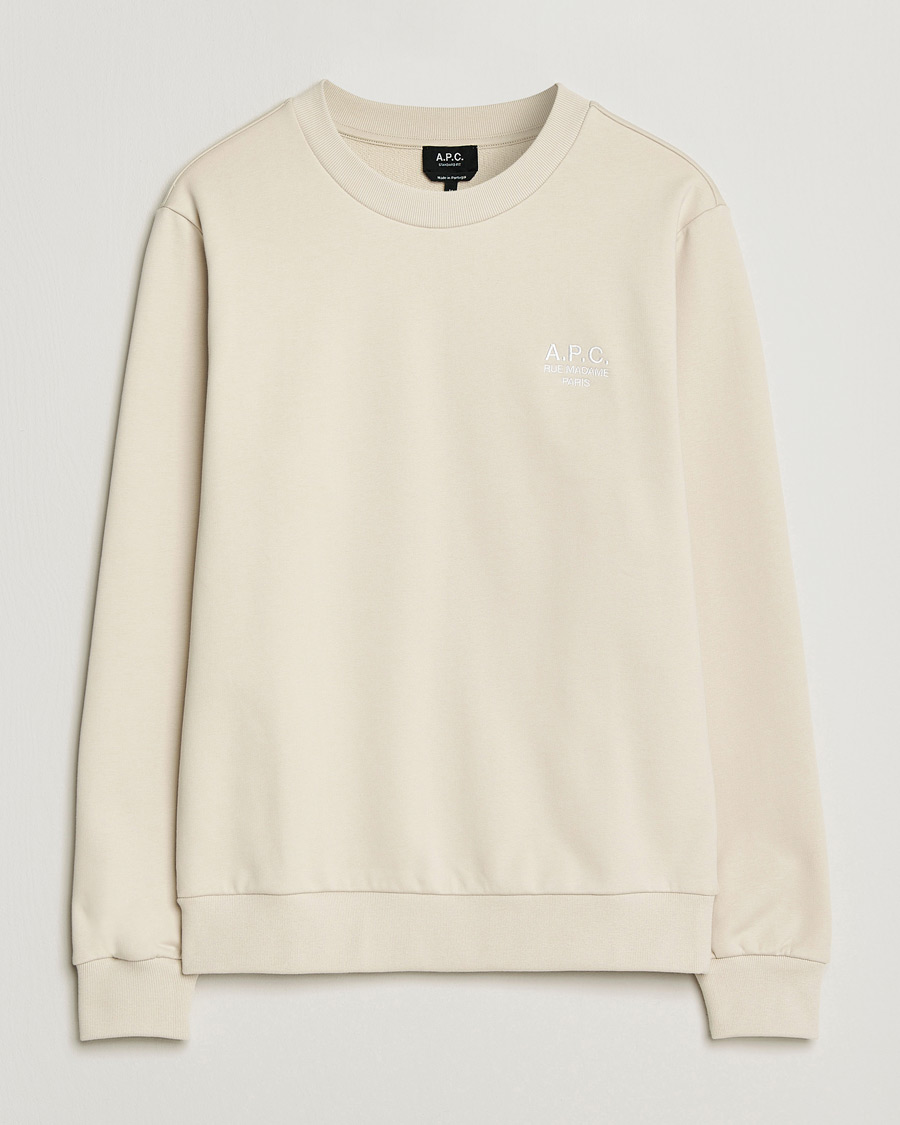 Men | Sweaters & Knitwear | A.P.C. | Rue Madame Tonal Sweatshirt Mastic