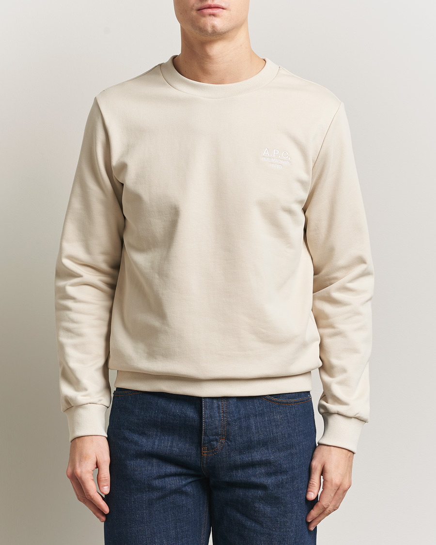 Men | Sweaters & Knitwear | A.P.C. | Rue Madame Tonal Sweatshirt Mastic