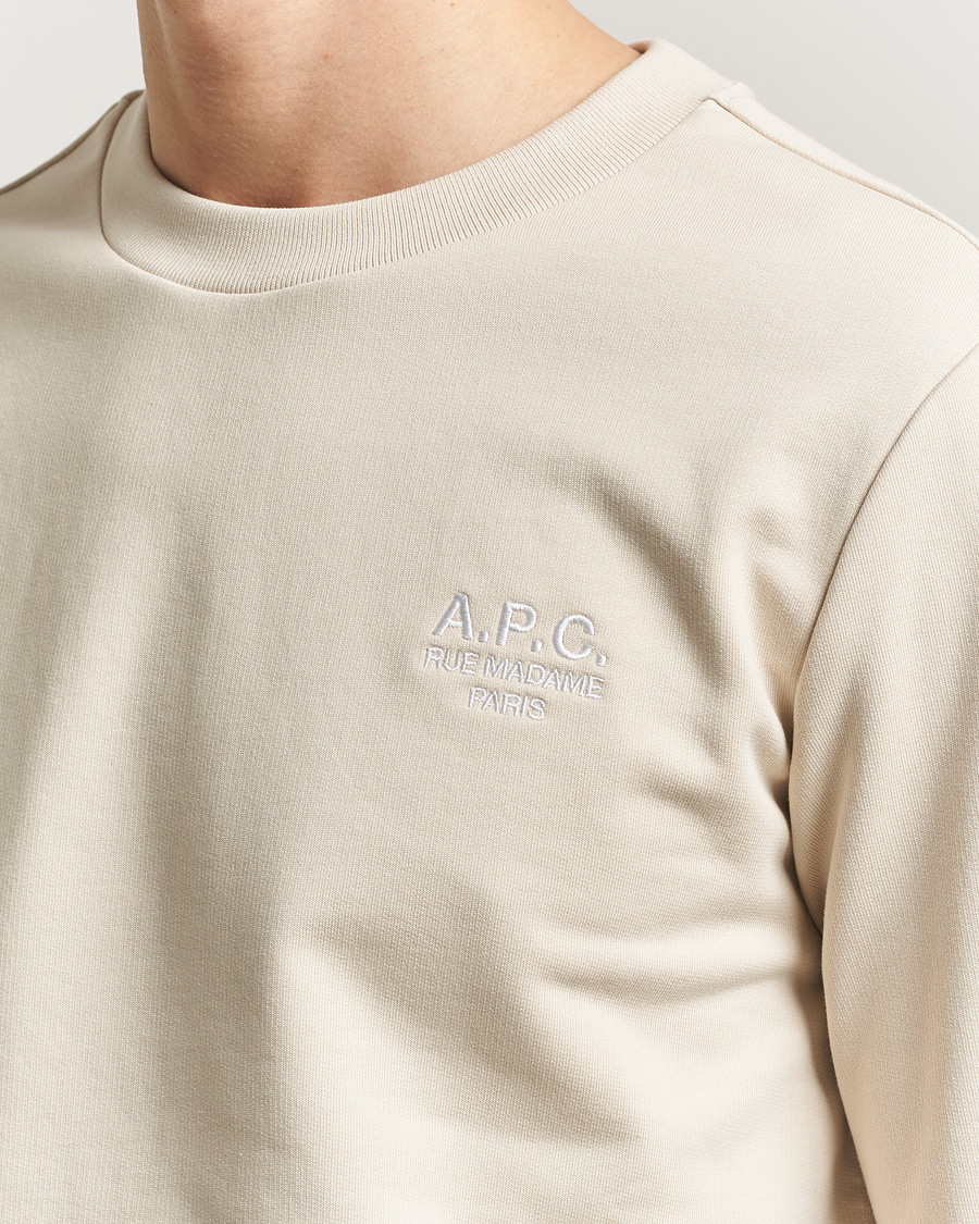 Men | Sweaters & Knitwear | A.P.C. | Rue Madame Tonal Sweatshirt Mastic