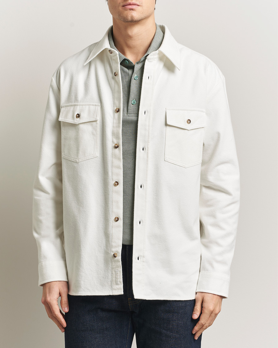 Men | Shirts | A.P.C. | Brushed Cotton Overshirt White