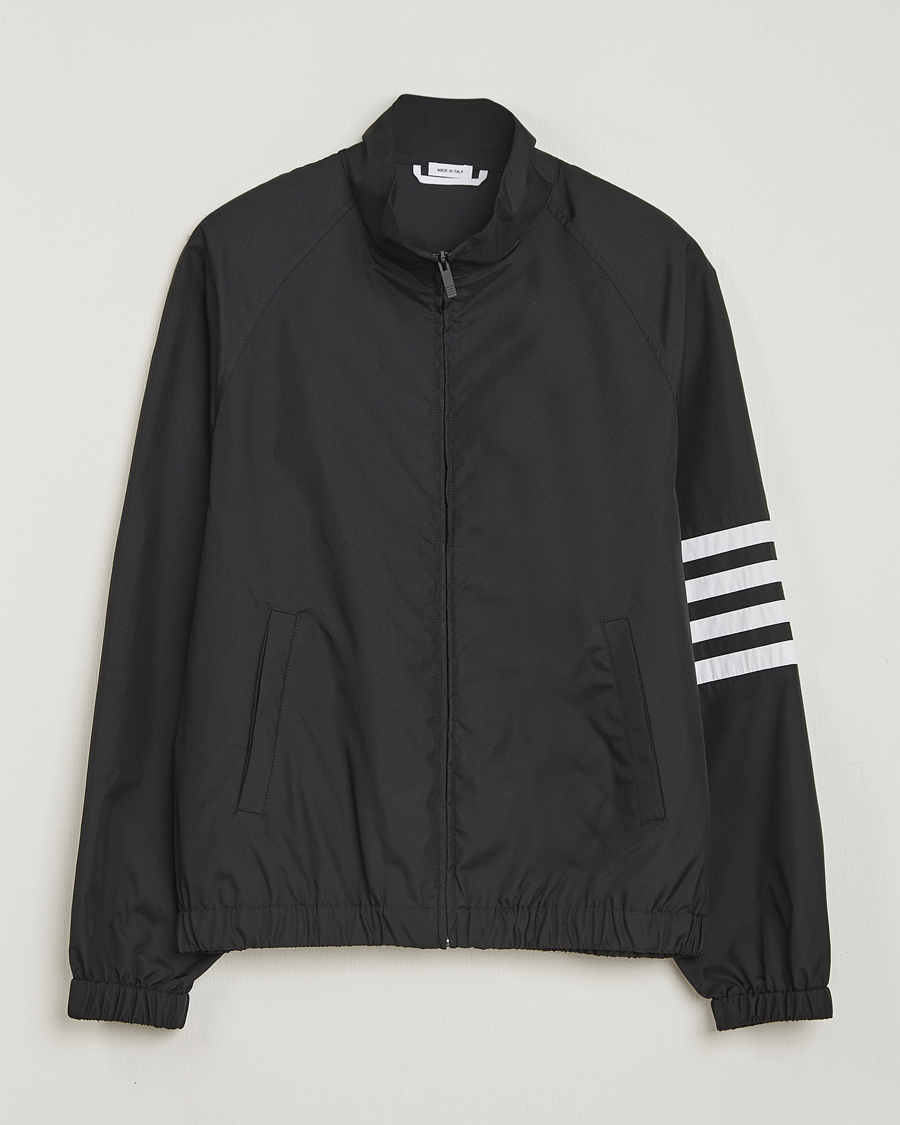 Men | Coats & Jackets | Thom Browne | Raglan 4 Bar Nylon Jacket Black