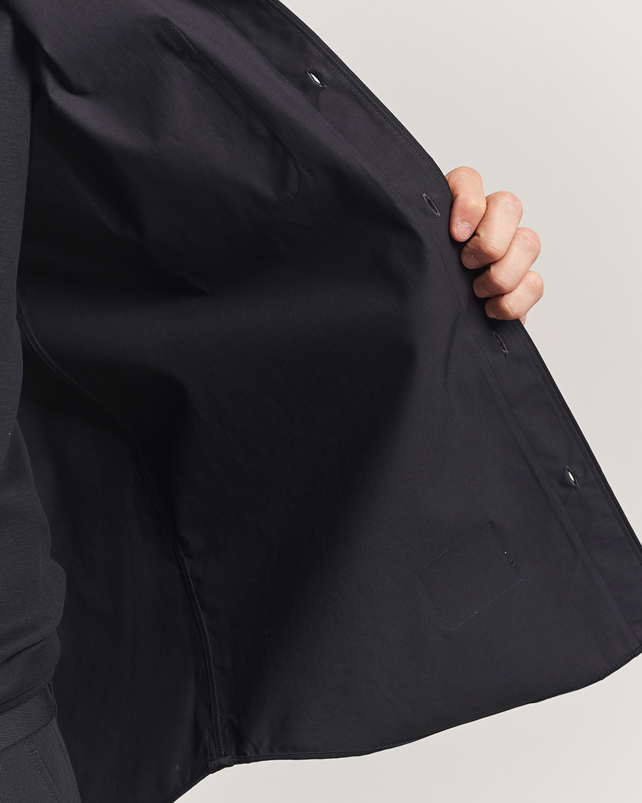 Men | Shirts | Thom Browne | Long Sleeve Hooded Overshirt Black