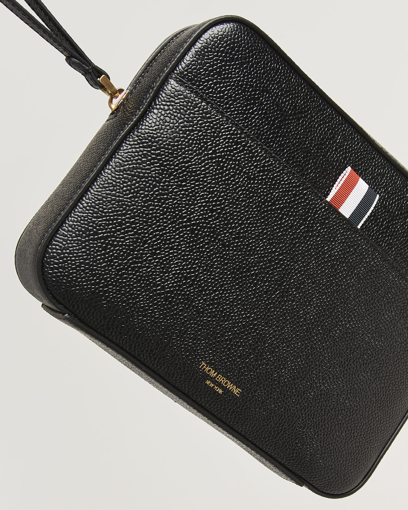 Thom Browne Pebble Grain Leather Bag Black at CareOfCarl.com