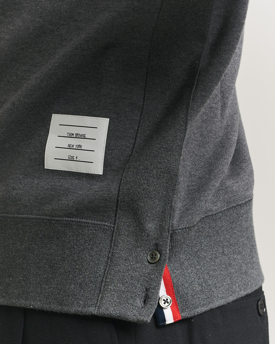 Thom Browne Classic 4 Bar Loopback Sweatshirt Dark Grey at