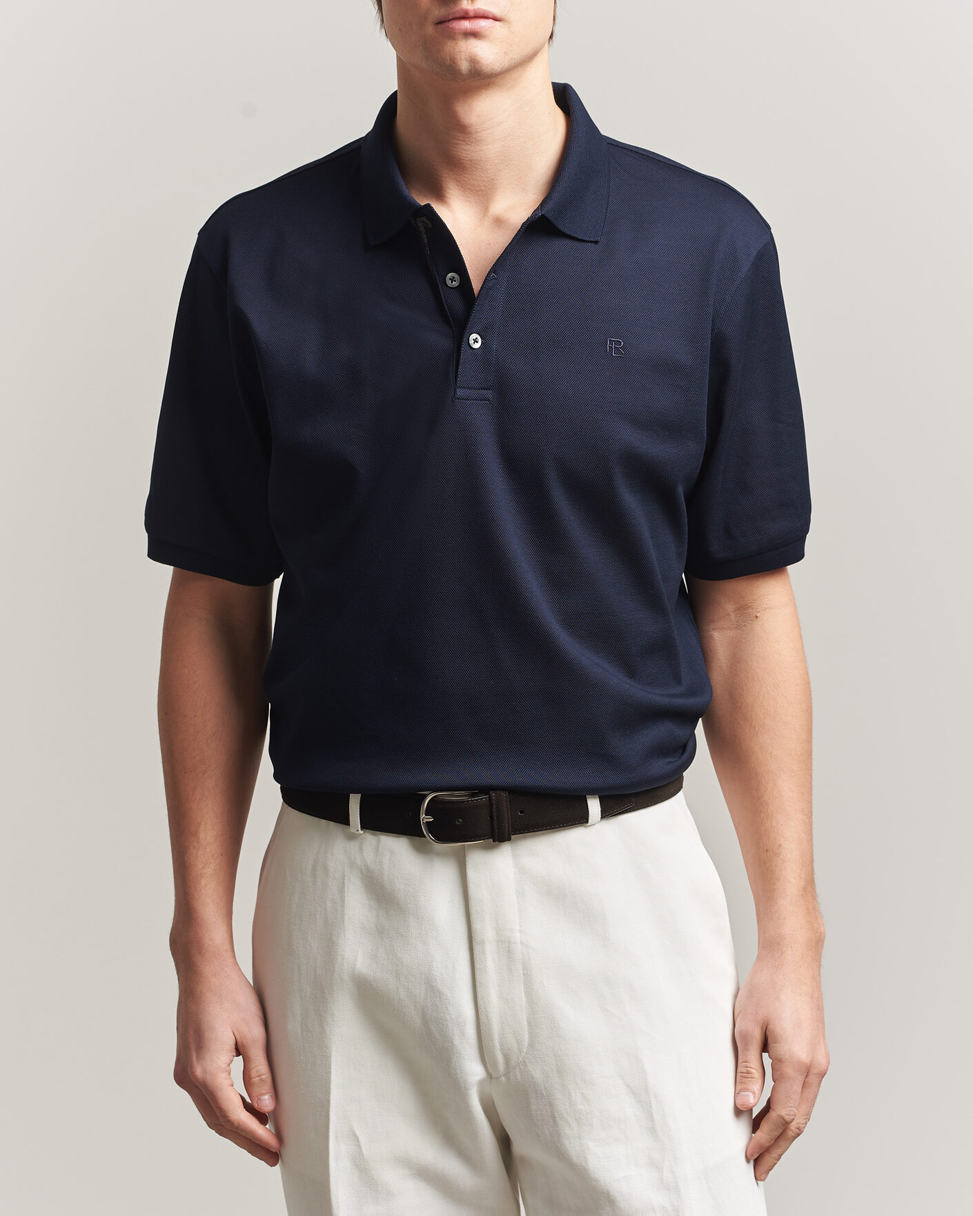 Men | Polo Shirts | Ralph Lauren Purple Label | Mercerized Cotton Polo Chairman Navy